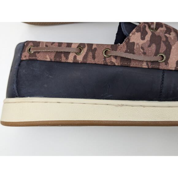 NWOT Sperry Cup II Boat Shoes Big Kid's Size 6.5 Navy and Brown Camo - Picture 11 of 13